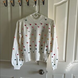 NWOT Multicolor Pom-Pom Women's Sweater